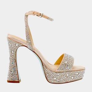 Betsey Johnson “Beth” Champagne Platform Heels